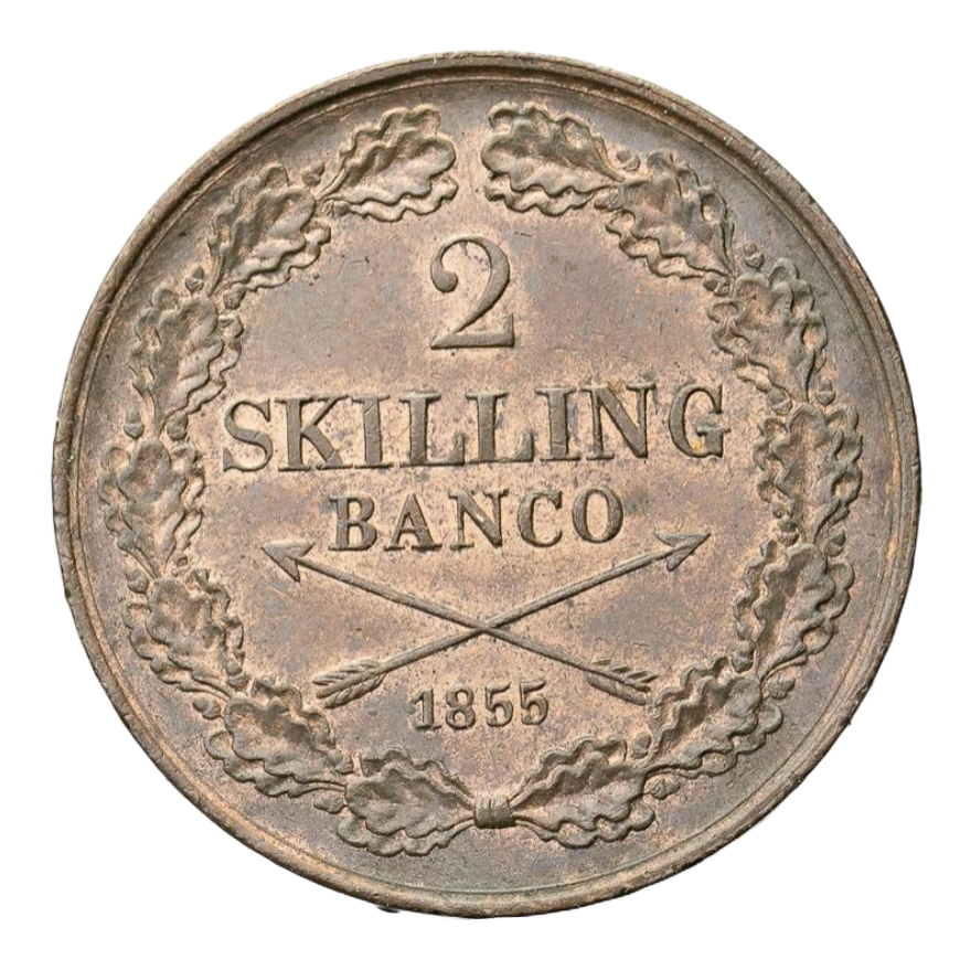 2 Skilling Banco 1855