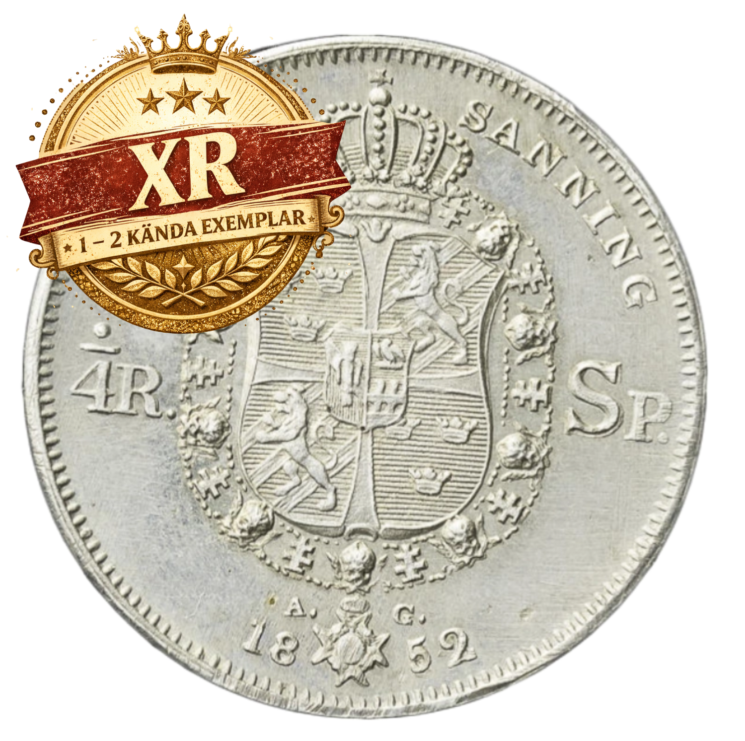 1/4 riksdaler specie 1852