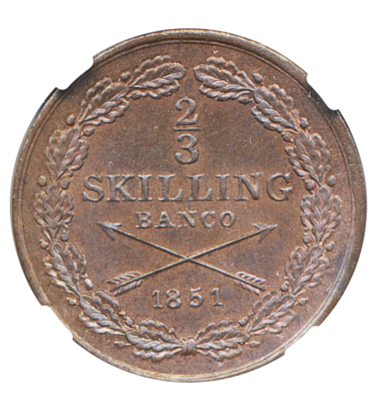 2/3 Skilling Banco 1851