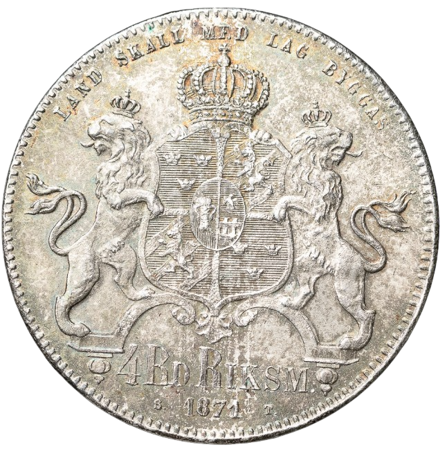 4 Riksdaler Riksmynt 1871