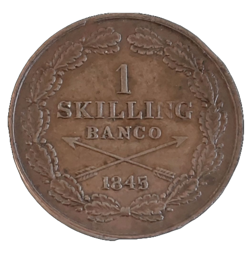 1 Skilling Banco 1845