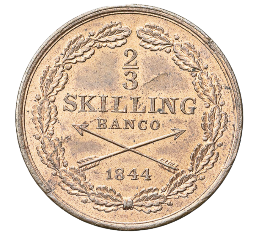 2/3 Skilling Banco 1844