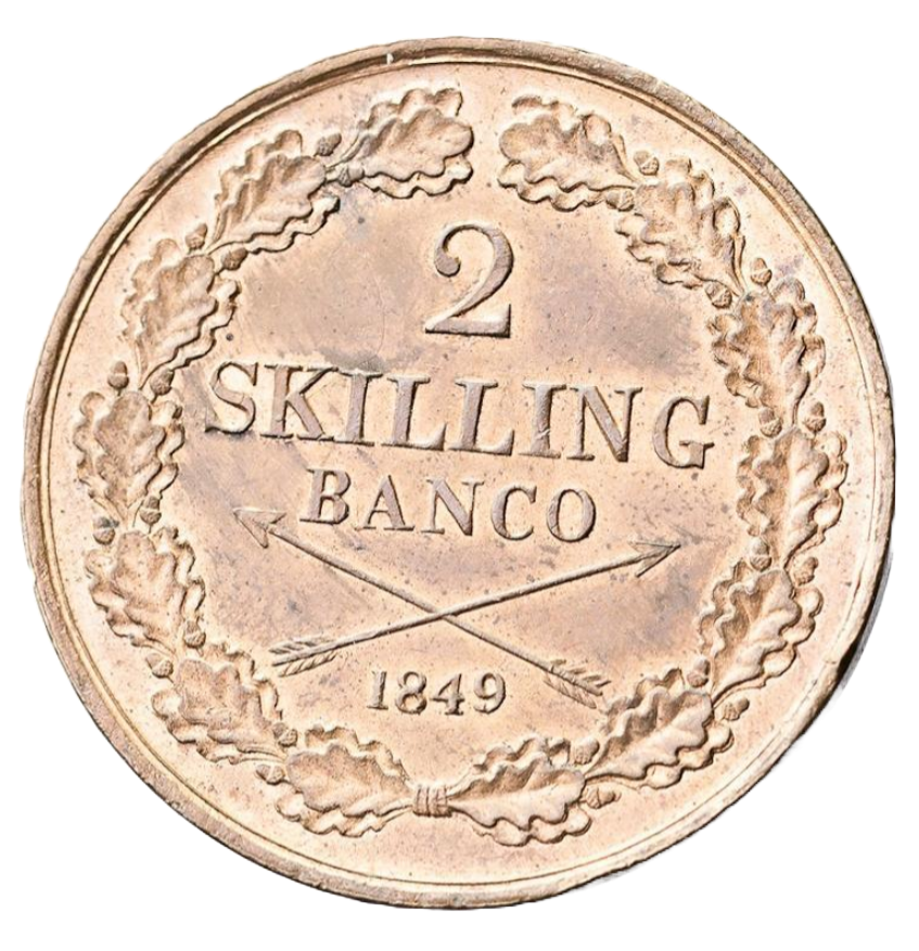 2 Skilling Banco 1849