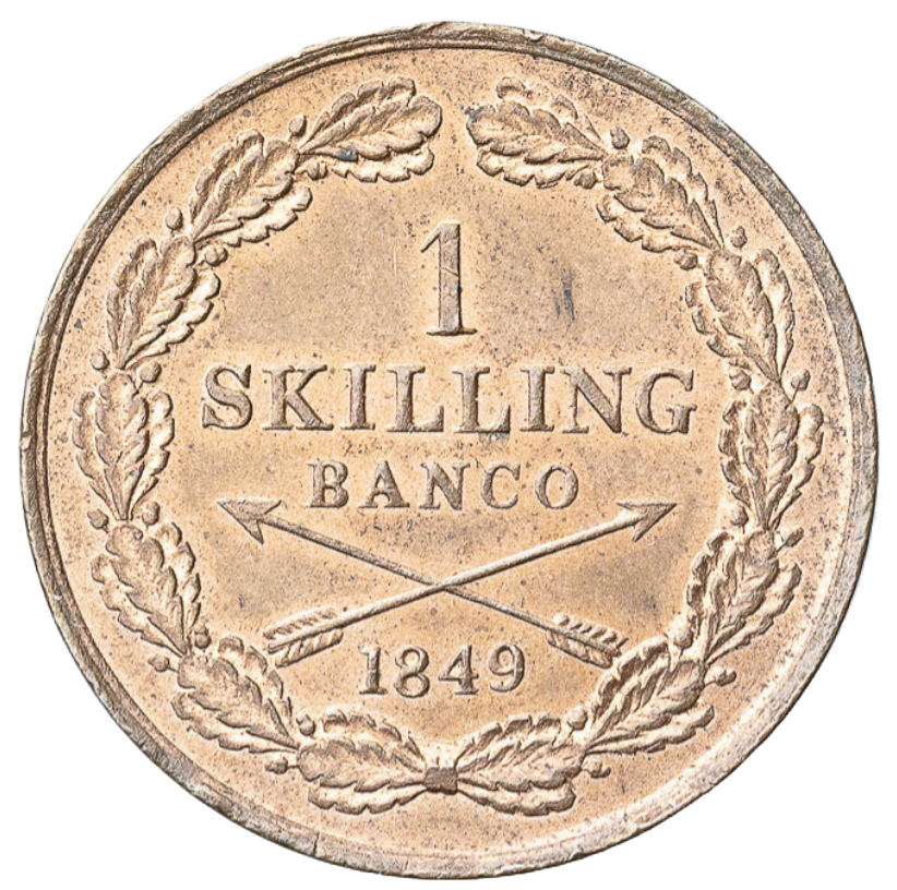 1 Skilling Banco 1849