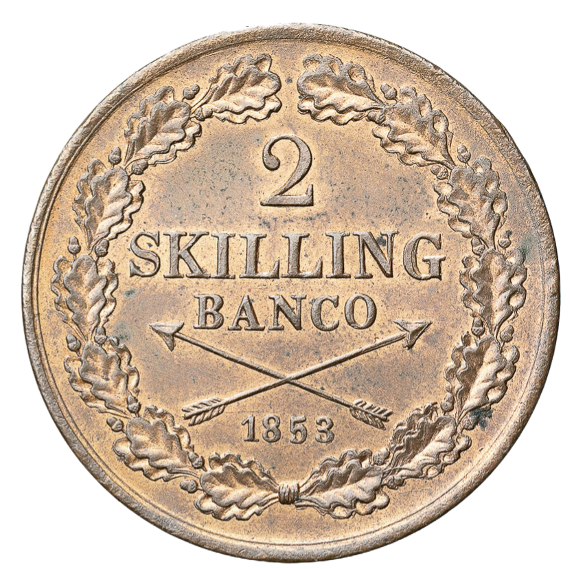 2 Skilling Banco 1853