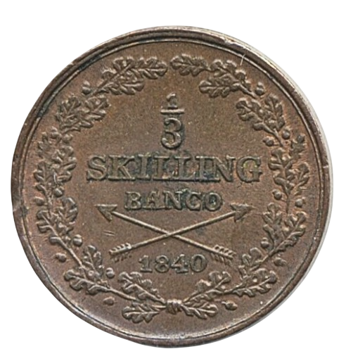 1/3 Skilling Banco 1840