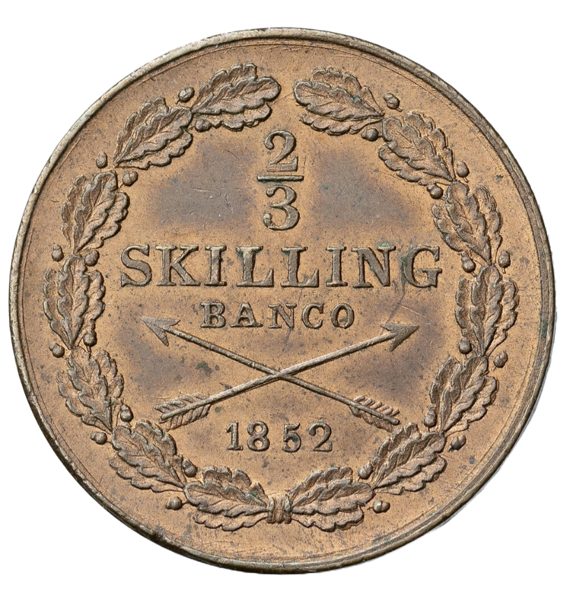 2/3 Skilling Banco 1852