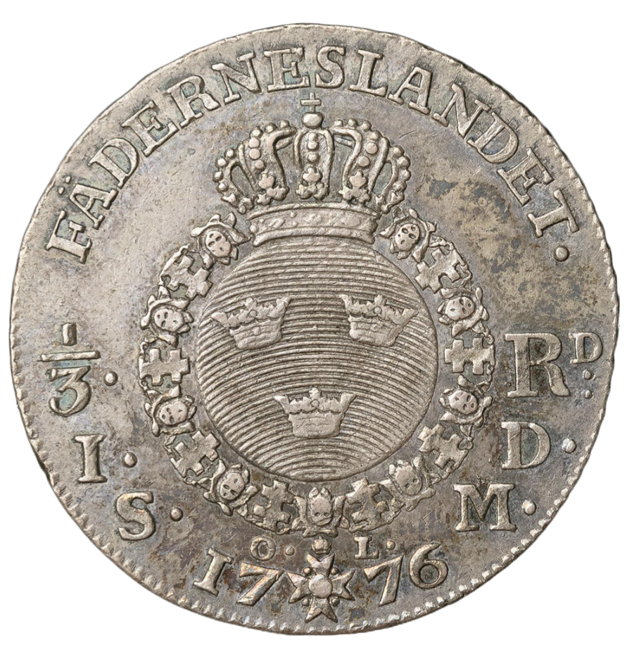 1/3 riksdaler, 1 daler silvermynt 1776