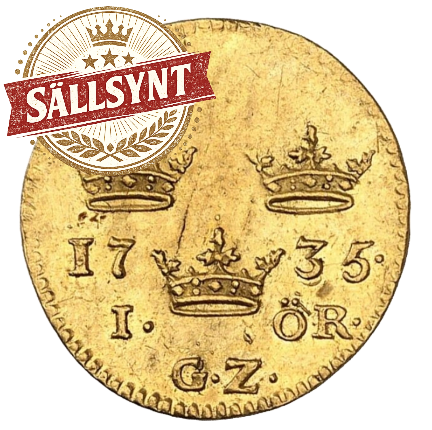 1 öre 1735 i guld