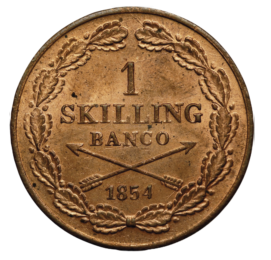 1 Skilling Banco 1854