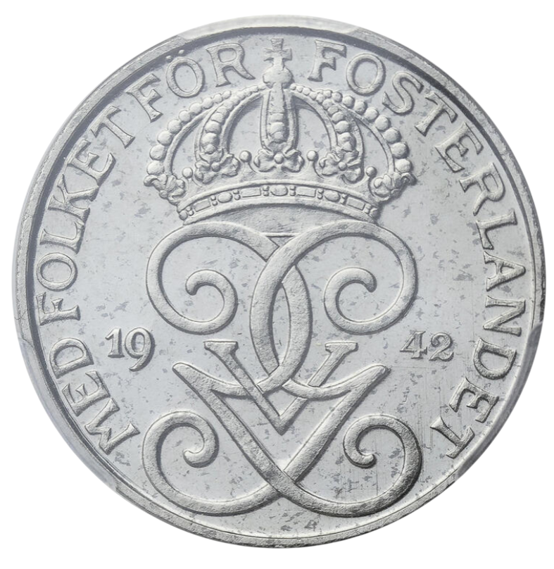 5 öre 1942 ljust järn