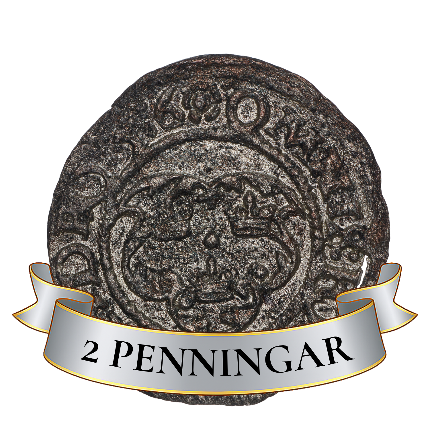 2 penningar gustav vasa