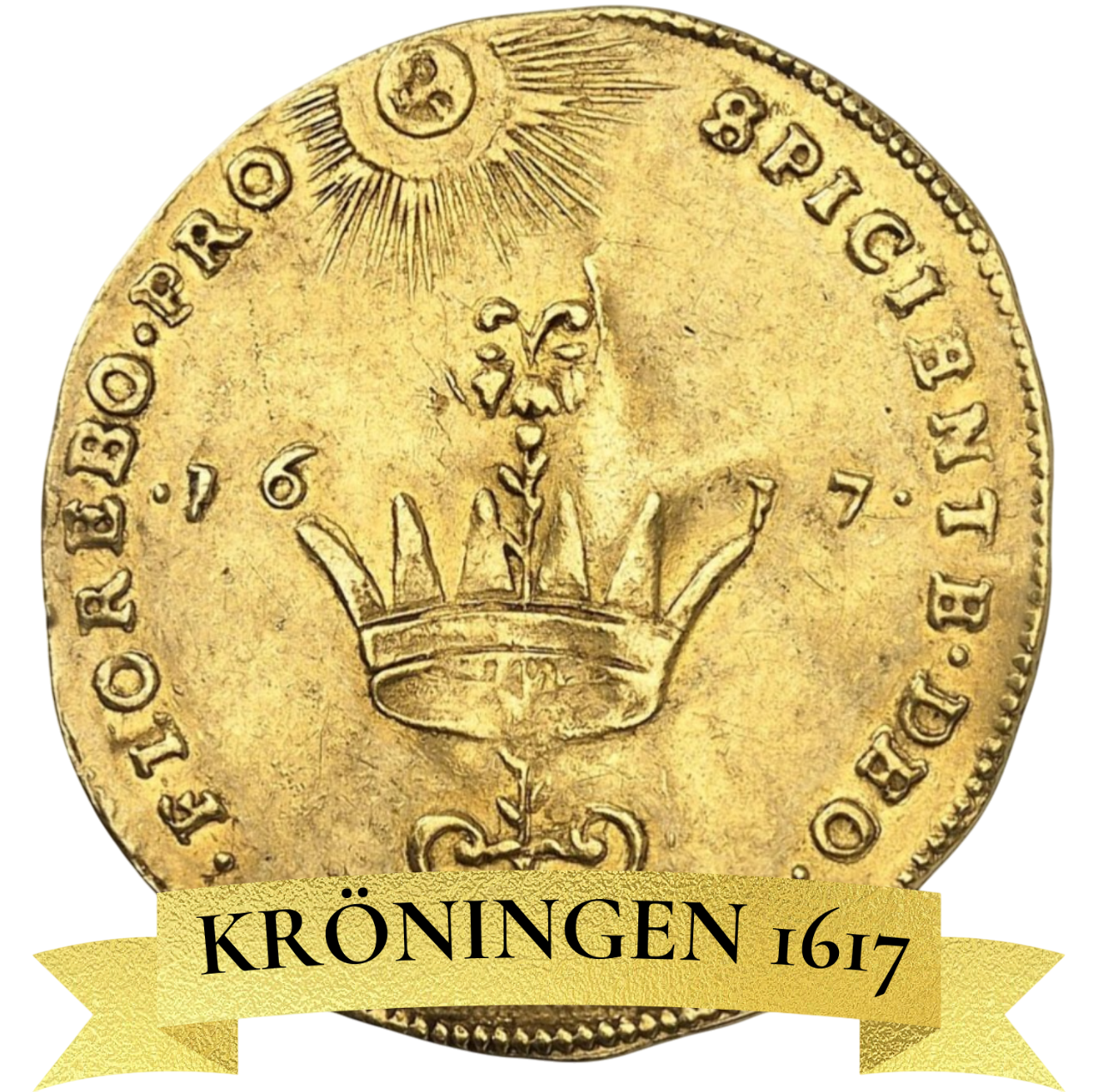 Gustav II Adolf kastmynt kröning i guld