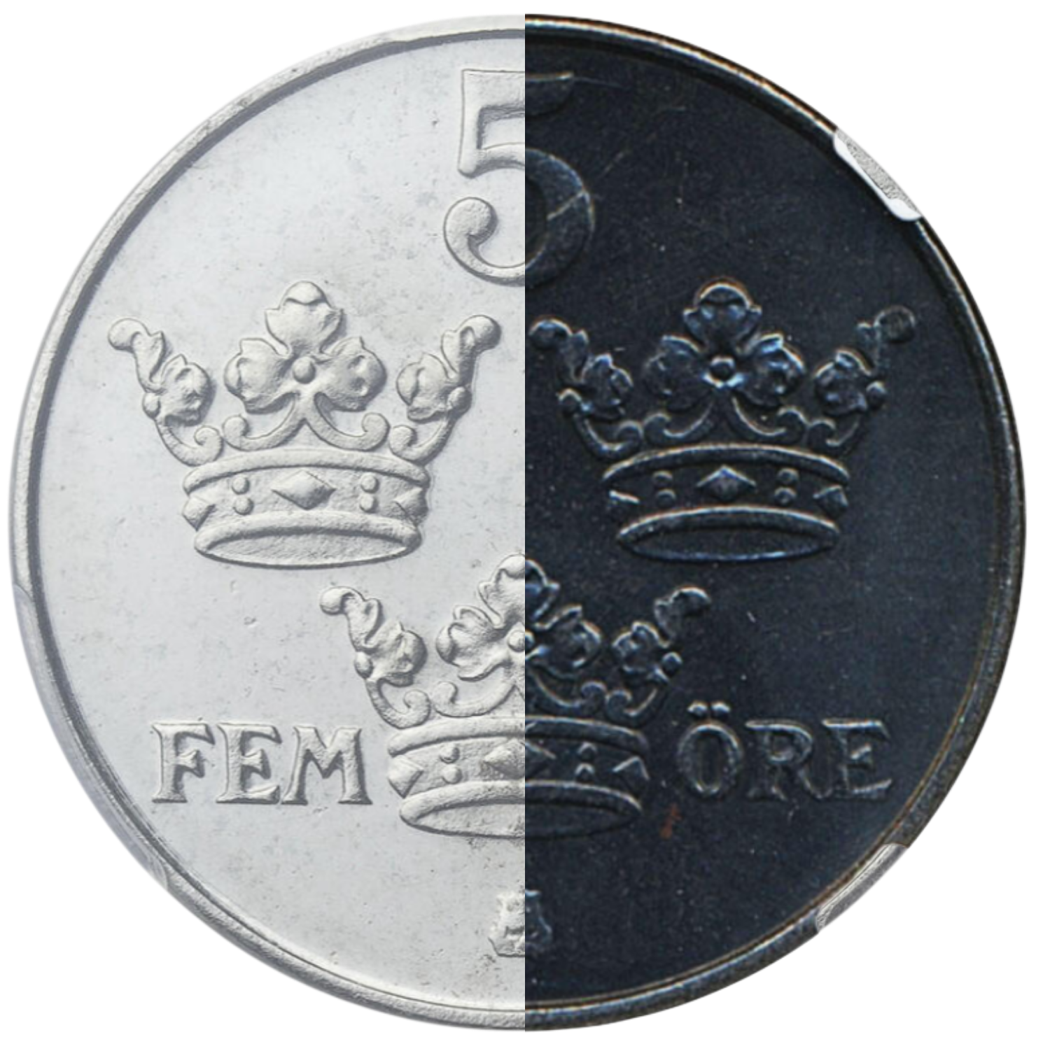 5 öre järn gustaf v