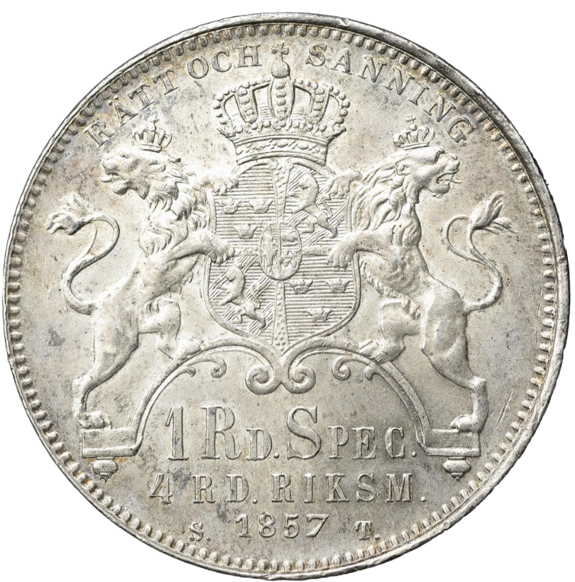 4 Riksdaler Riksmynt 1857