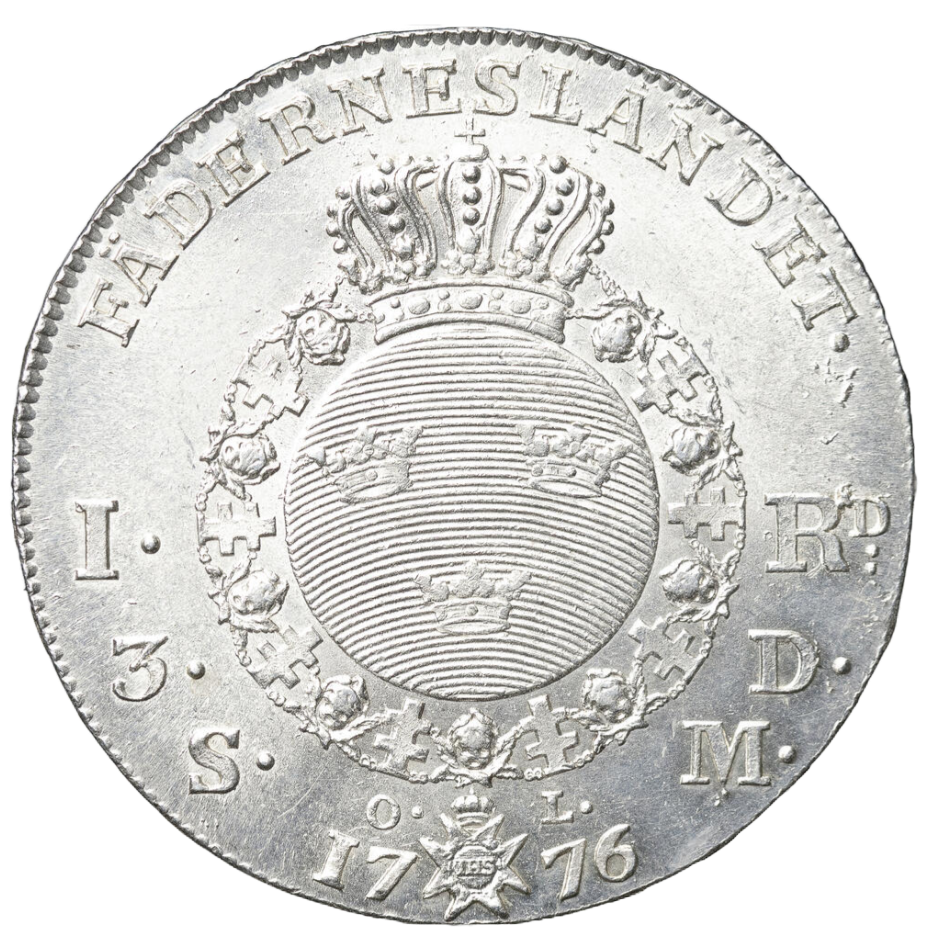 1 Riksdaler, 3 Daler silvermynt 1776