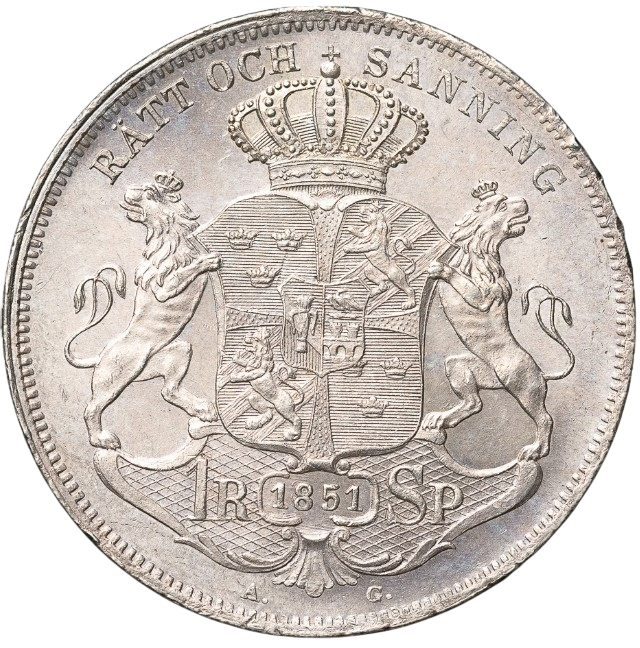 1 Riksdaler Specie 1851