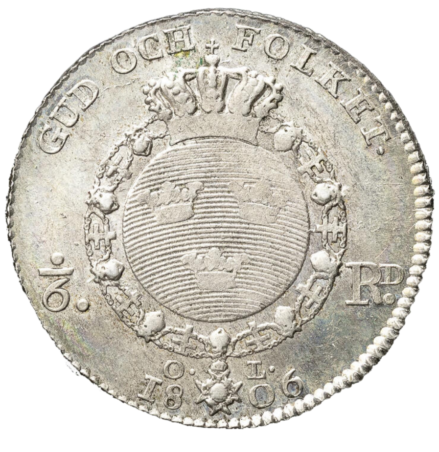 1/6 riksdaler 1806