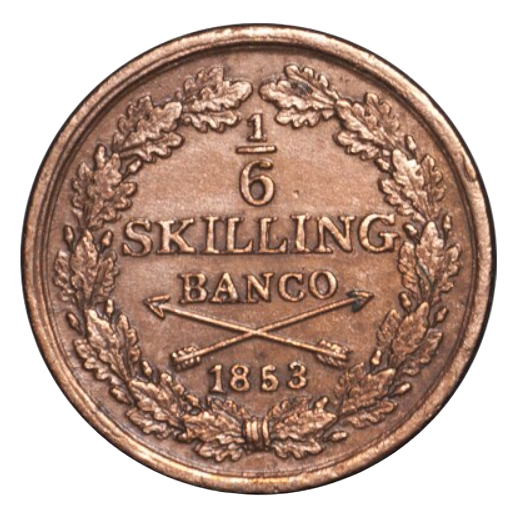 1/6 Skilling Banco 1853