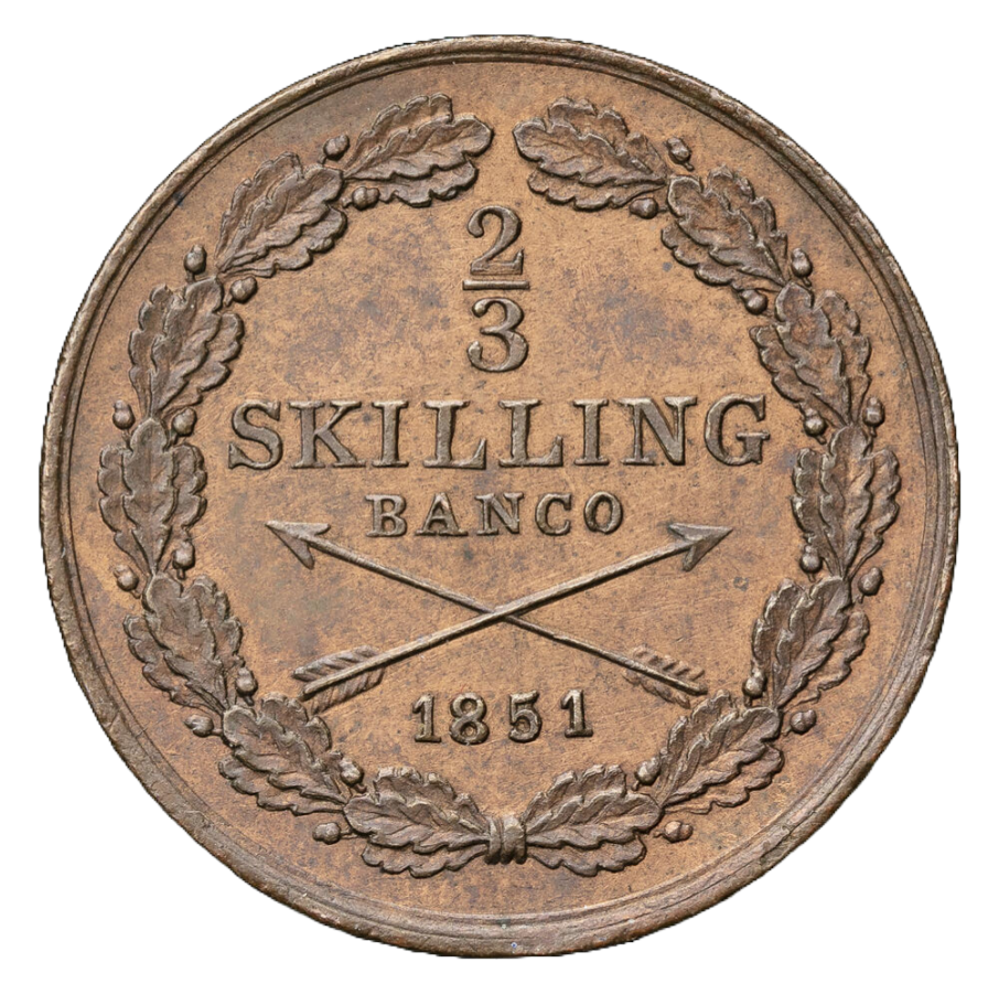 2/3 Skilling Banco 1851