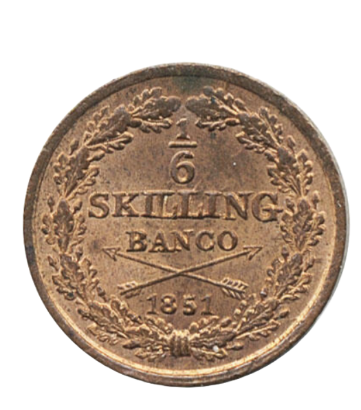 1/6 Skilling Banco 1851