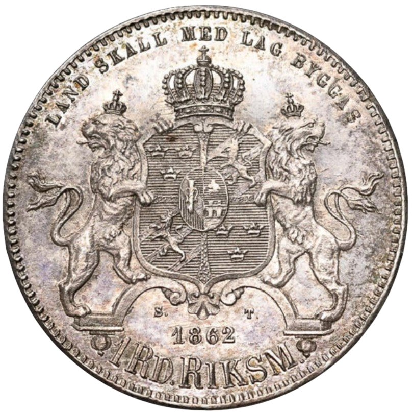 1 riksdaler riksmynt 1862