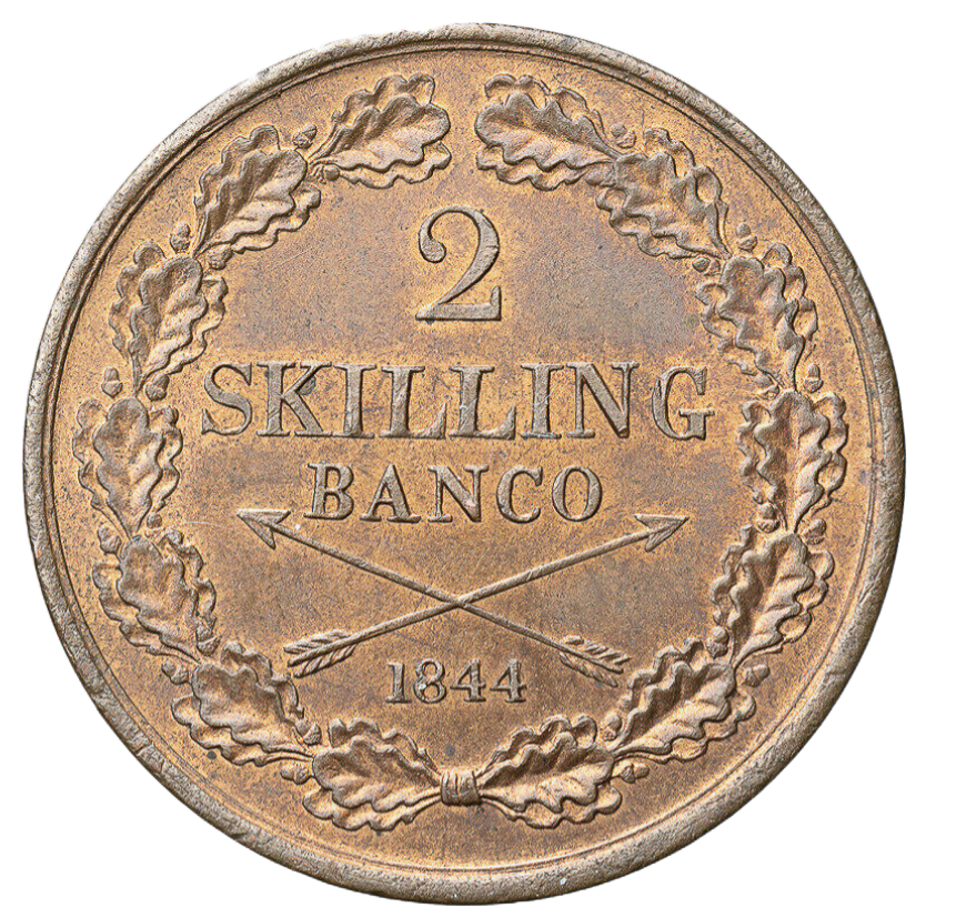 2 Skilling Banco 1844