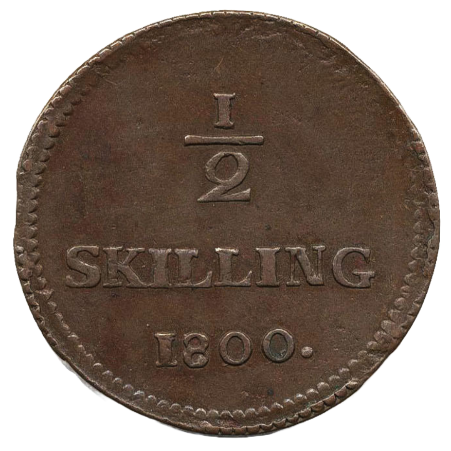 1/2 Skilling riksgäld 1800