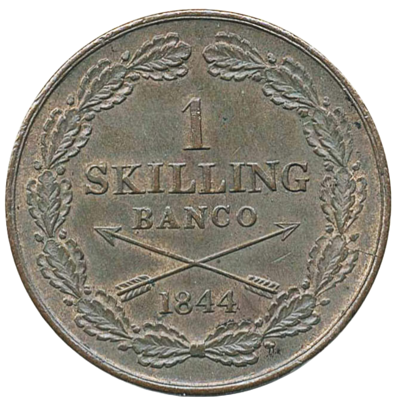 1 Skilling Banco 1844