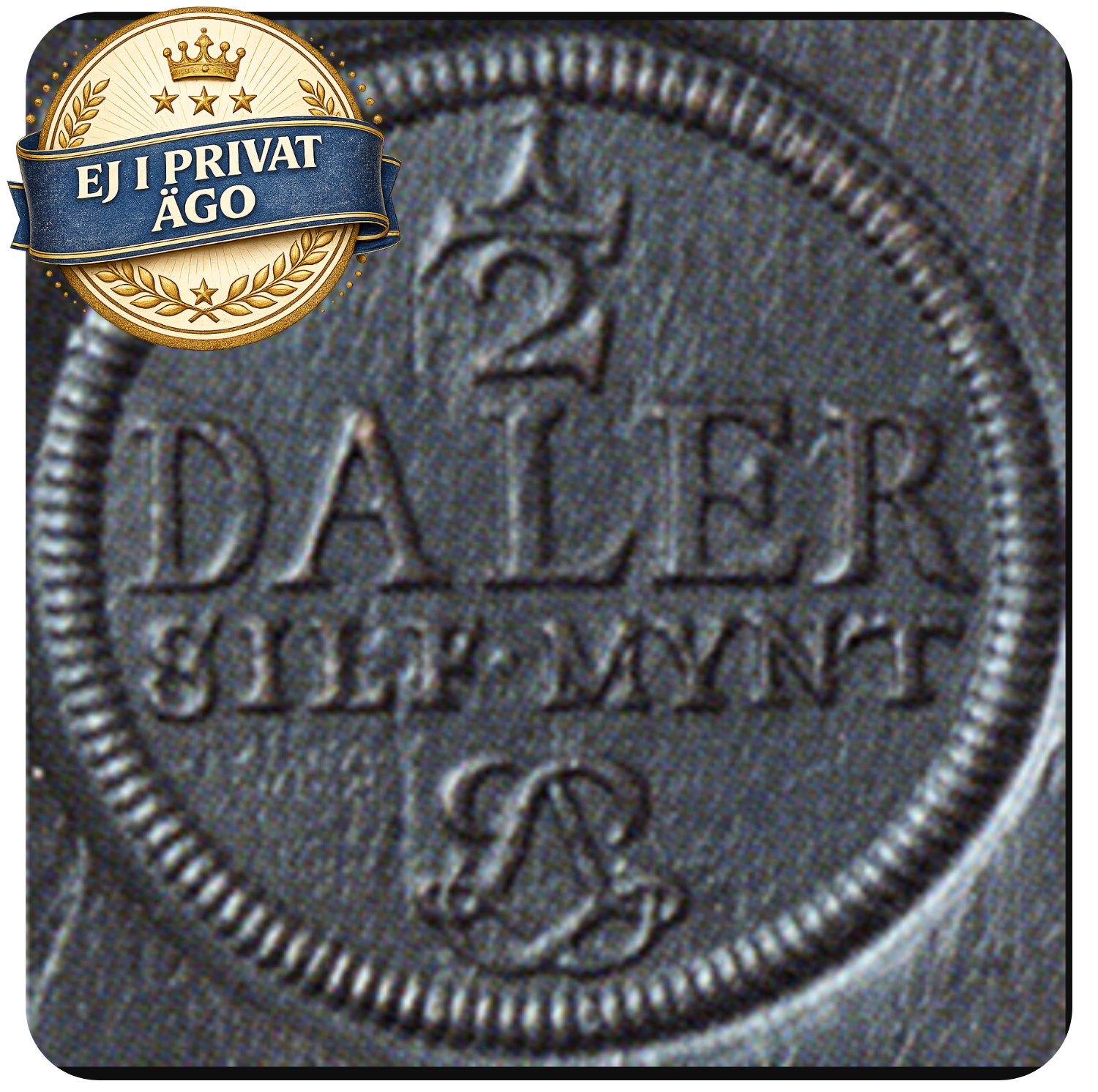 1/2 daler silvermynt ljusnedal adolf fredrik
