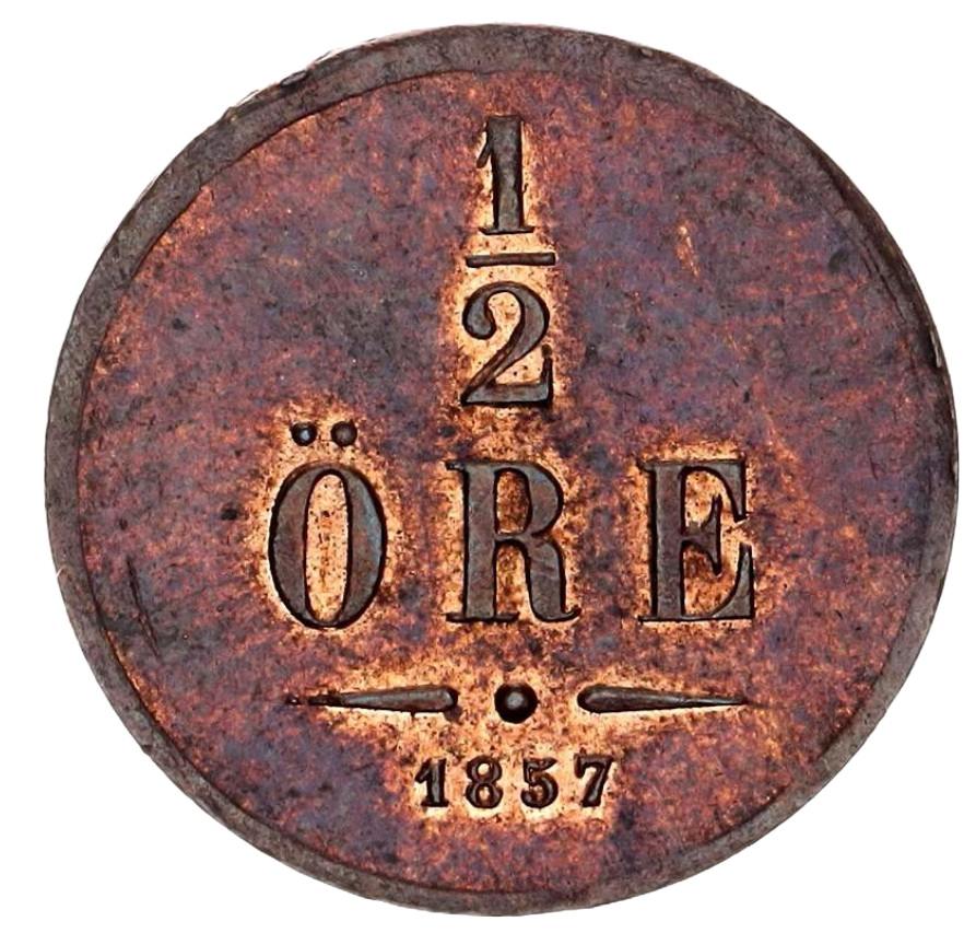 1/2 öre 1857