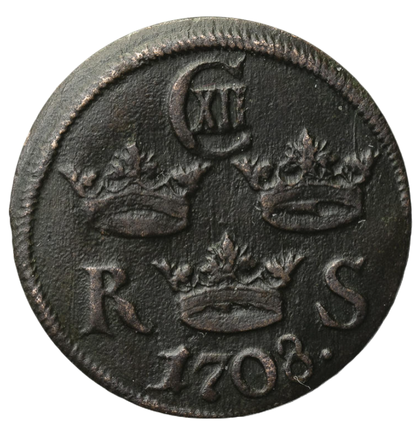 1/6 Öre Silvermynt 1708