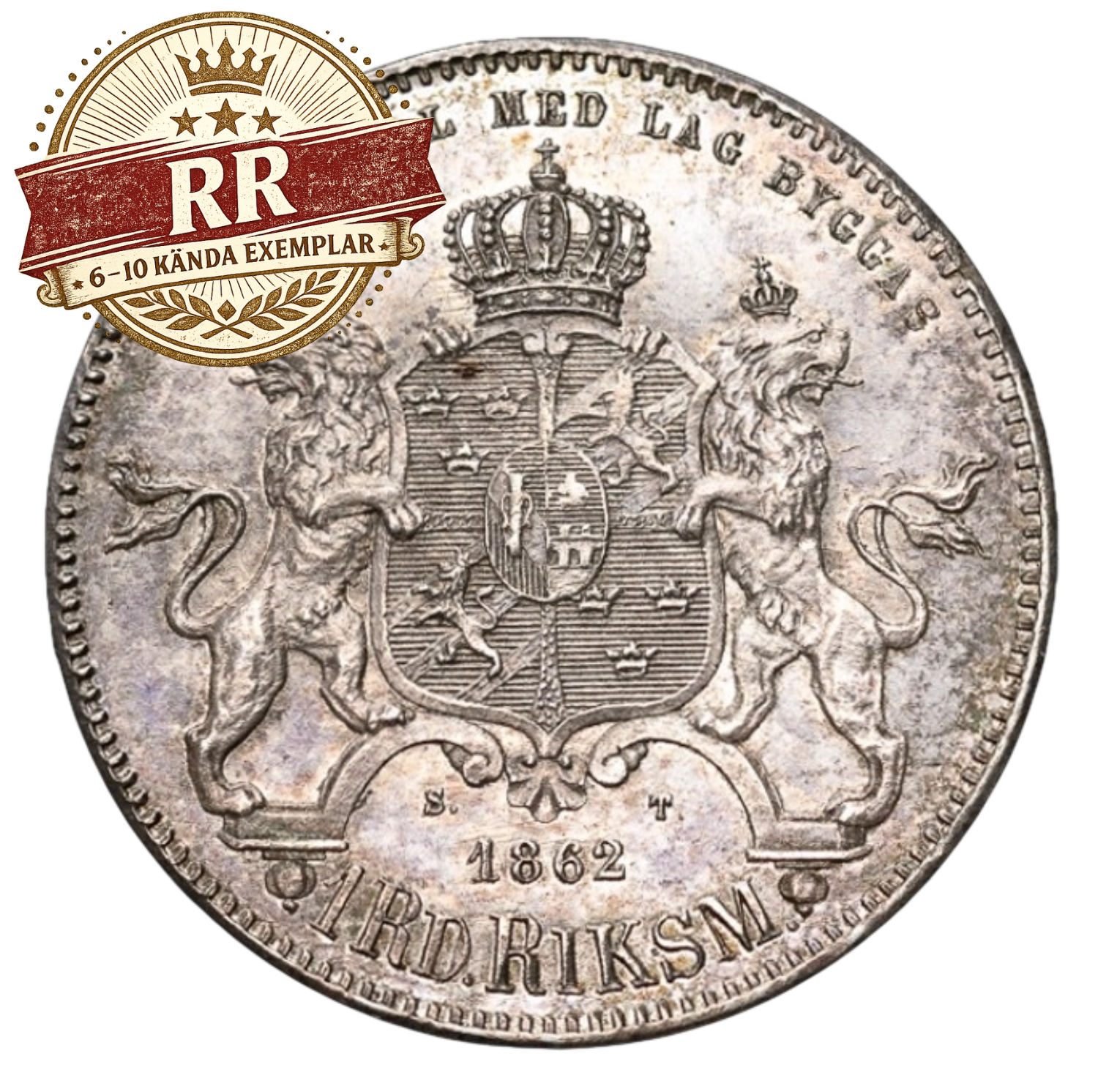 1 Riksdaler Riksmynt 1862