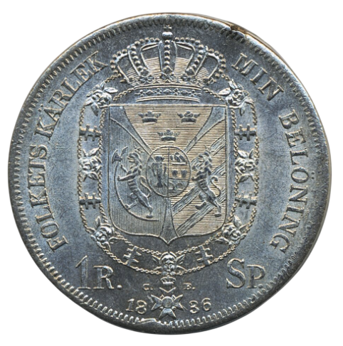 1 riksdaler specie 1836