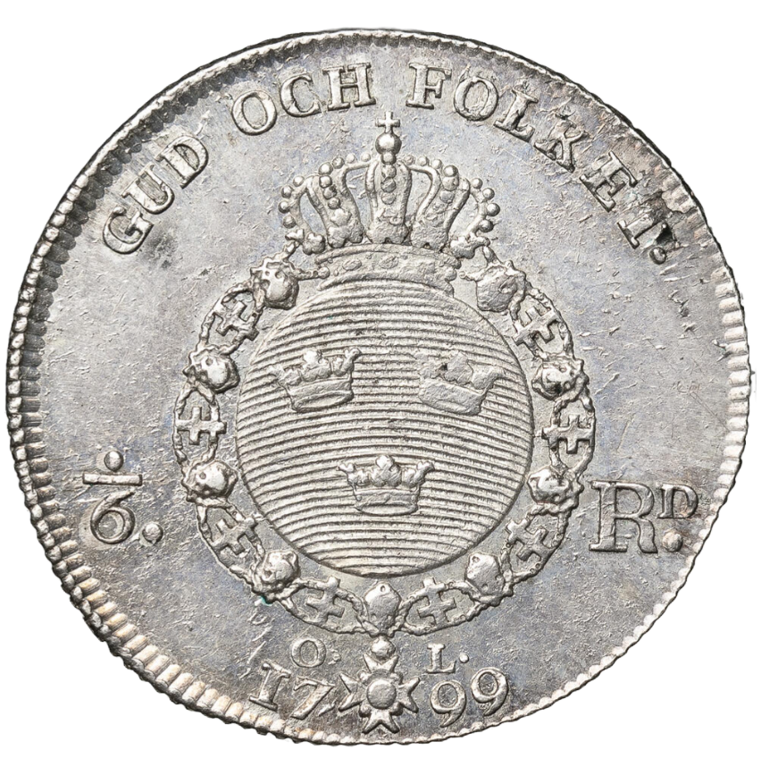 1/6 riksdaler 1799