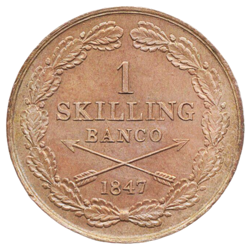 1 Skilling Banco 1847