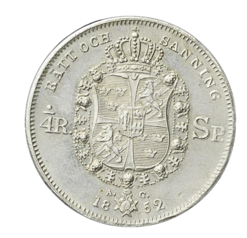 1/4 riksdaler specie 1852