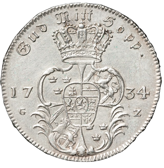 1/2 riksdaler 1734