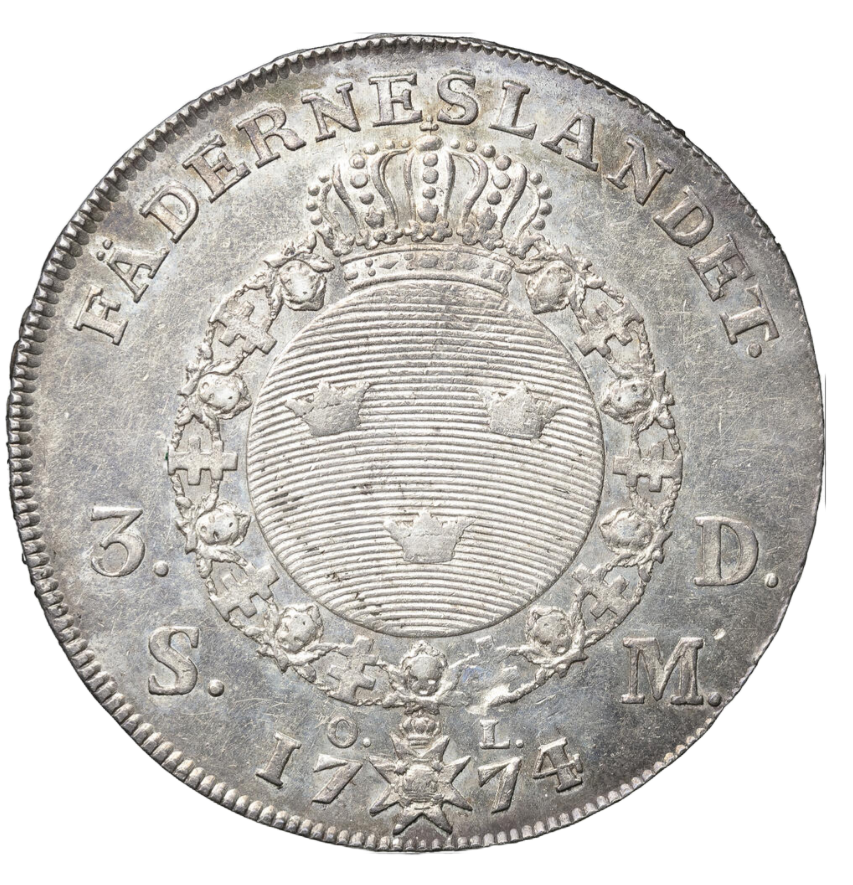 3 Daler silvermynt 1774