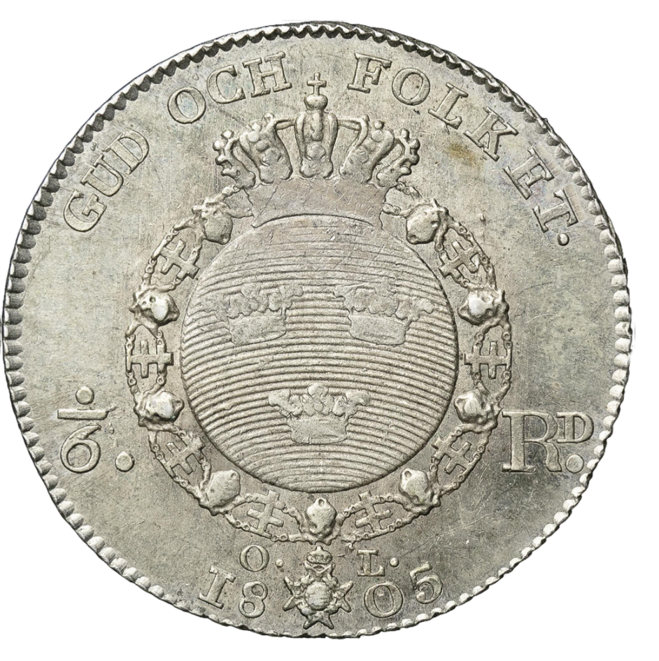 1/6 riksdaler 1805