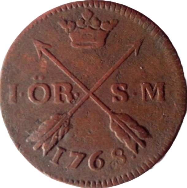 1 Öre Silvermynt 1768