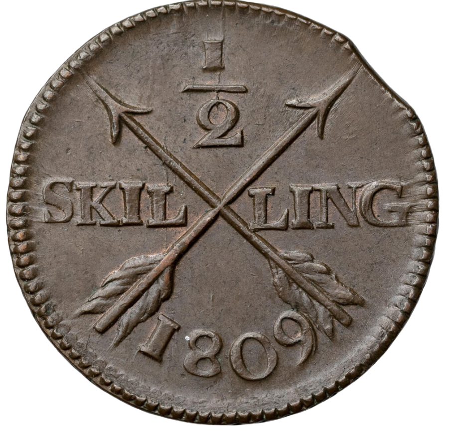 1/2 Skilling 1809