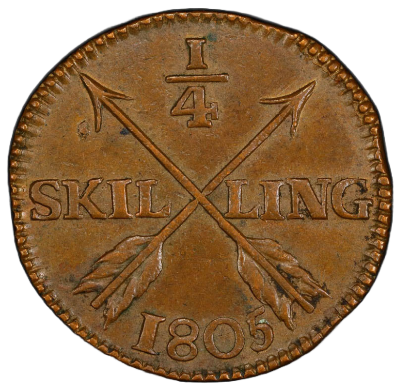 1/4 Skilling 1805