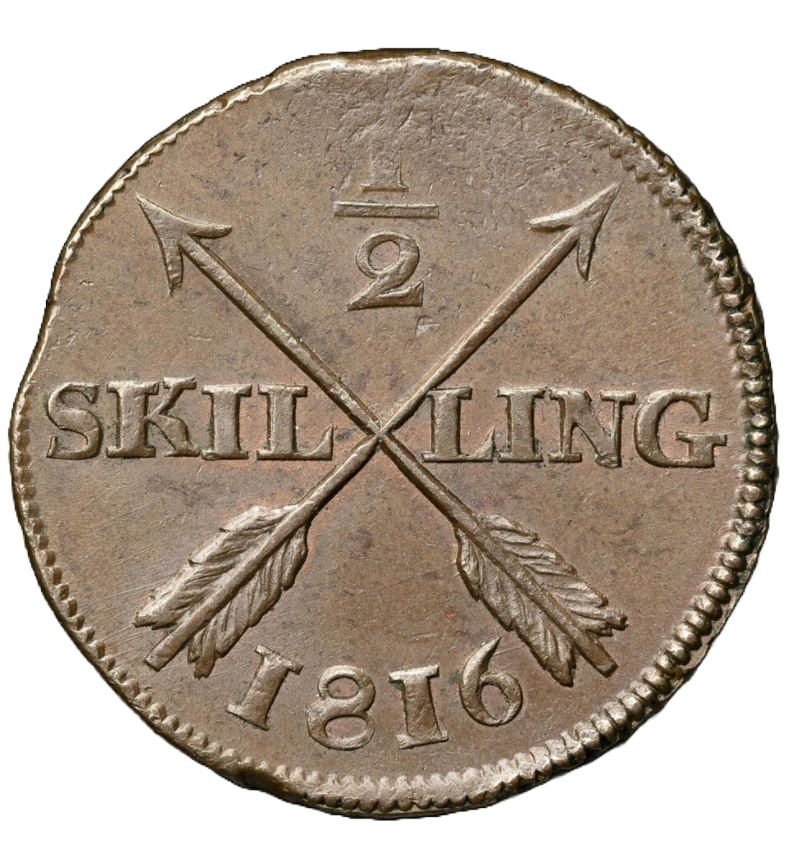 1/2 skilling 1816