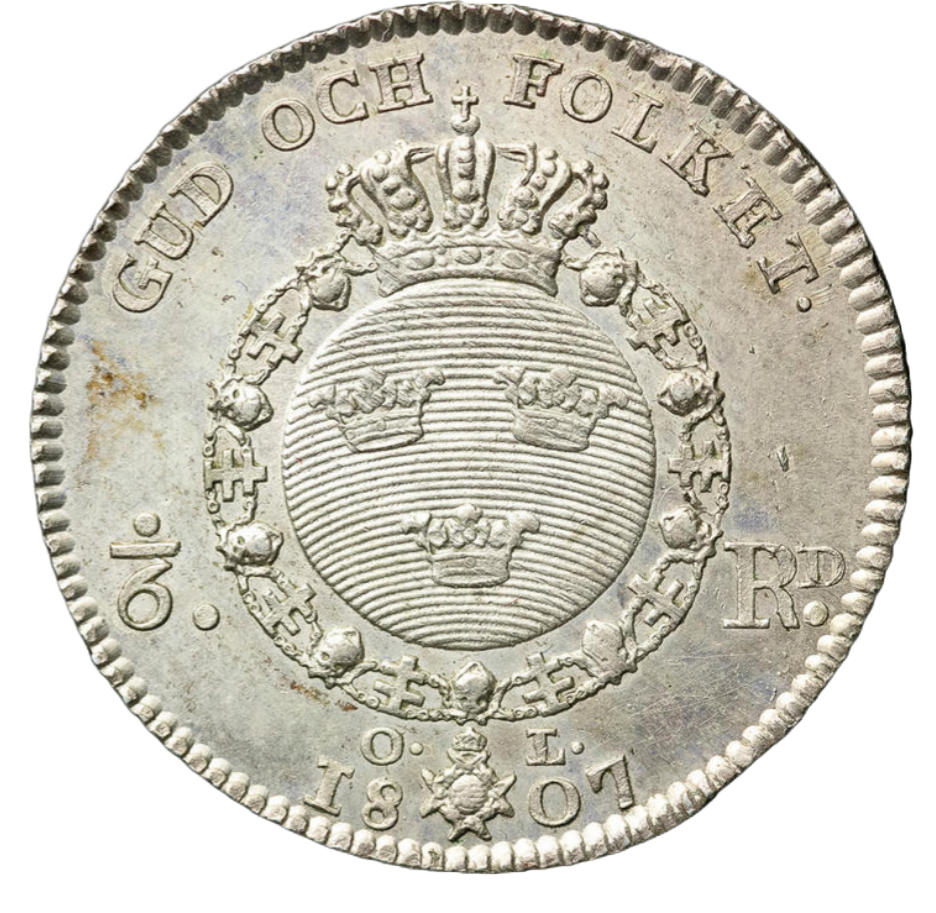 1/6 riksdaler 1807