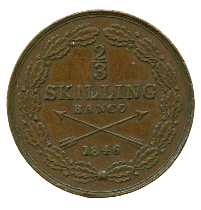 2/3 Skilling Banco 1846