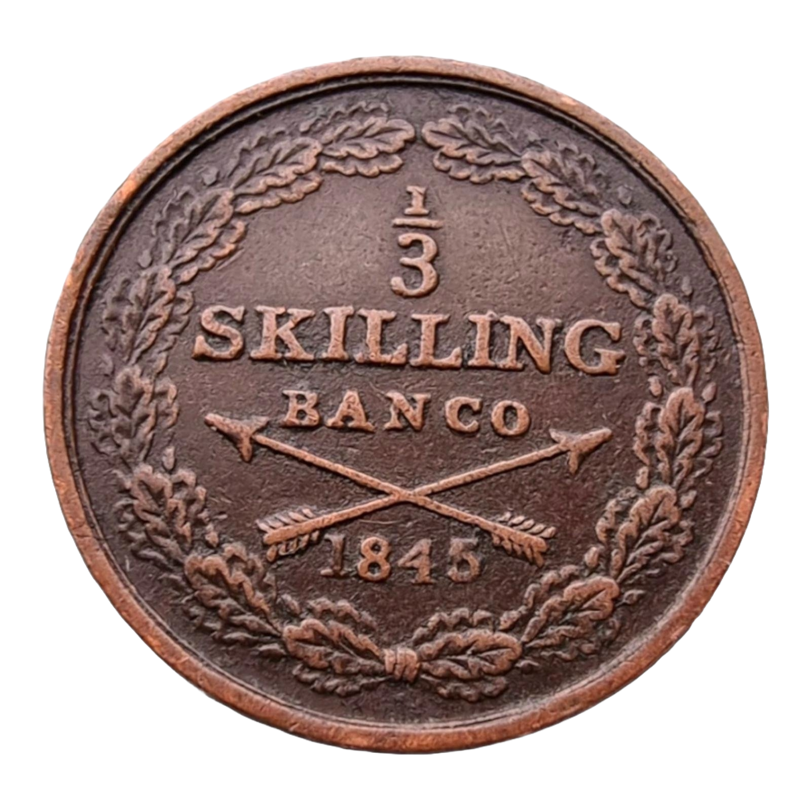 1/3 Skilling Banco 1845