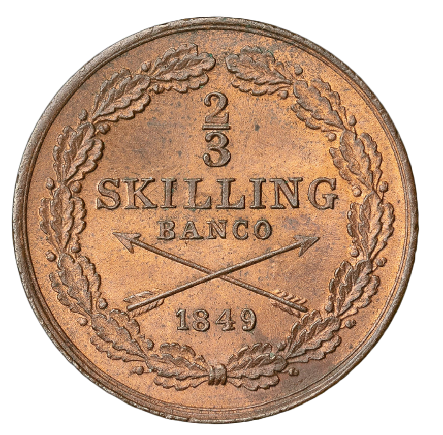 2/3 Skilling Banco 1849