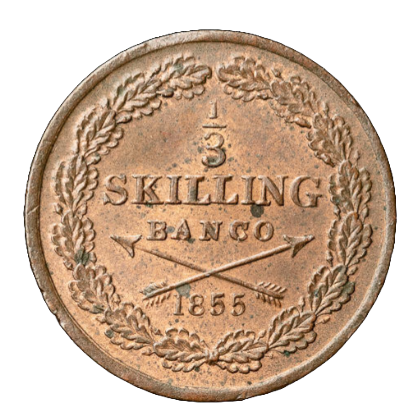 1/3 Skilling Banco 1855