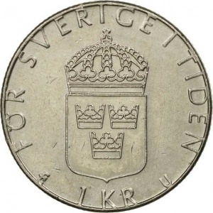 1 krona Carl XVI Gustaf